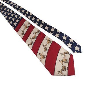 Democrat Donkey Mike Luckovich Mens Necktie Designer Accessory Office Dad Gift